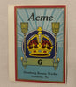 Antique Acme No 6 Broom Label 1910s 1920s Hamburg Broom Works Hamburg PA Crown New Old Stock Advertising Art Ephemera 🧹