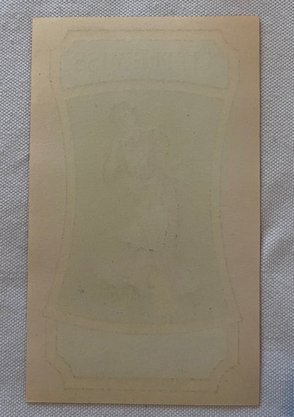 Antique Little Miss Broom Label 🧹 NOS Maid Sweeping Red Vintage Art
