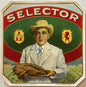 Antique Selector Cigar Box Label J.M. Martinez Co. American Lithographic New York 1900s - 1920s Embossed Tobacco Ephemera 🚬