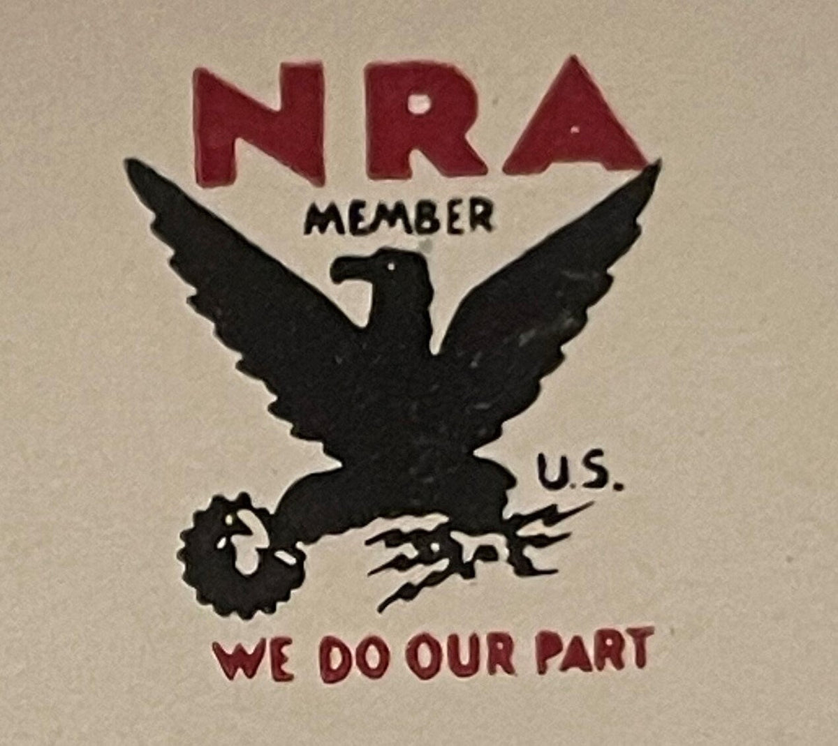 Vintage R.J. Jr. Perfectos Cigar Box Label NRA Blue Eagle Insignia 1933-1935 NOS Tobacco Ephemera 🚬