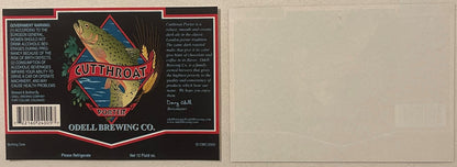 Retro Odell Brewing Co Beer Label Set 90 Shilling Easy Street Wheat Cutthroat Porter Pale Ale Fort Collins Colorado 🍺