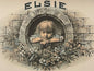 Antique Vintage Large Elsie Cigar Label 1900s - 1920s 🚬 Cute Victorian Child!