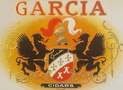 Antique Vintage 1900s - 1920s Garcia Gold Embossed Cigar Label 🚬 Stunning Americana!