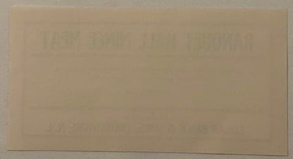 Antique Banquet Hall Mince Meat Label 🦁 LARGE VERSION, Edgar Brick & Sons Crosswicks NJ, NOS 1910s