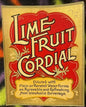 Antique Lime Fruit Cordial Label 🍋 1890s-1910s Gold Chromolithograph Art Nouveau Beverage Advertising