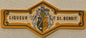 Antique Liqueur St. Benoit 1920s - 1930s Bottle Neck Label 🏅 Orange Heraldic Crest DW Shield Ephemera