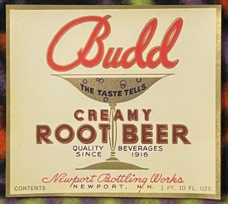 Complete Set of 8 Antique 1920s Budd Beverages Soda Bottle Labels, Newport Bottling Works New Hampshire, Unused NOS Advertising 🥤