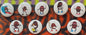 Vintage 1987 California Raisins Complete Pinback Button Set CALRAB Licensed 9 Piece Claymation Advertising Character Pins 📌