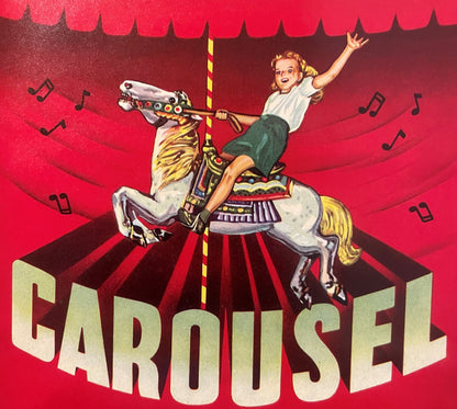 Vintage 1940s - 1950s Carousel Crate Label 🍎 San Jose, CA, Child, Merry Go Round