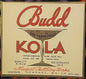 Antique Budd Kola Label from 1920s Newport NH