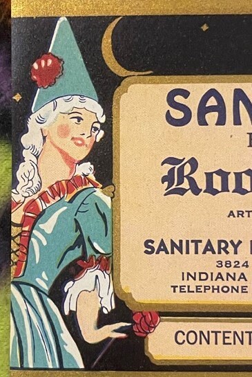 Antique Root Beer Label 🧴 Sanitary Brand, Indiana Harbor Indiana, Jester & Castle NOS Lehmann S.F.