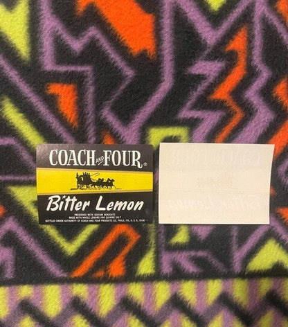 Vintage Coach and Four Bitter Lemon 🍋 Soda Label — Stagecoach Silhouette, Philadelphia PA