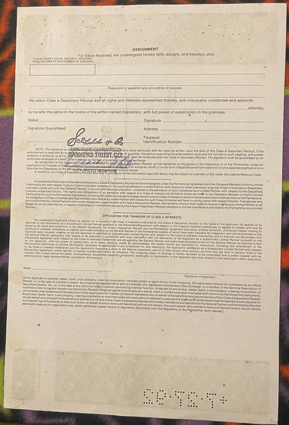 Vintage 1990s Sun Distributors Stock Certificate Class A Started by Sunoco American Oil and Gas 📜
