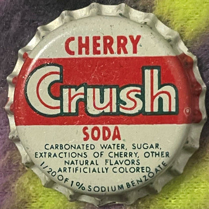 Vintage 1950s Cherry Crush Bottle Cap from Pittsburgh