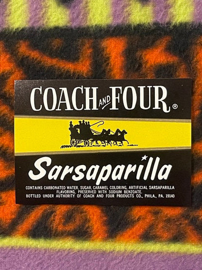 Vintage Combo Coach and Four Soda Labels from 1960s