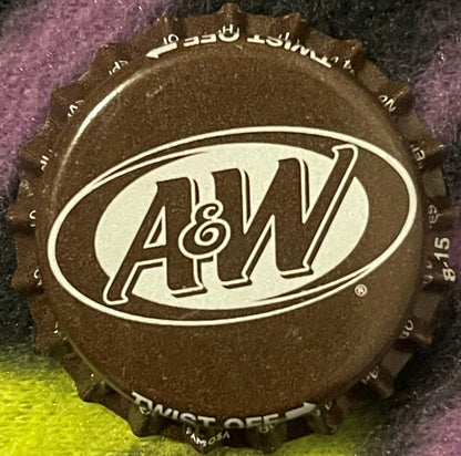 Vintage NOS A&W Root Beer Bottle Cap 🥤 West Jefferson NC Bottler, 1990s Twist-Off Crown, Dr Pepper Era