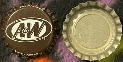 Vintage NOS A&W Root Beer Bottle Cap 🥤 West Jefferson NC Bottler, 1990s Twist-Off Crown, Dr Pepper Era