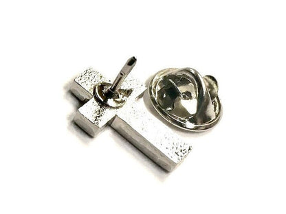 Silver cross lapel pin sweater gold brooch pin hat pin shirt pin tie pin for men man boys women girls catholic crucifix christ jewelry