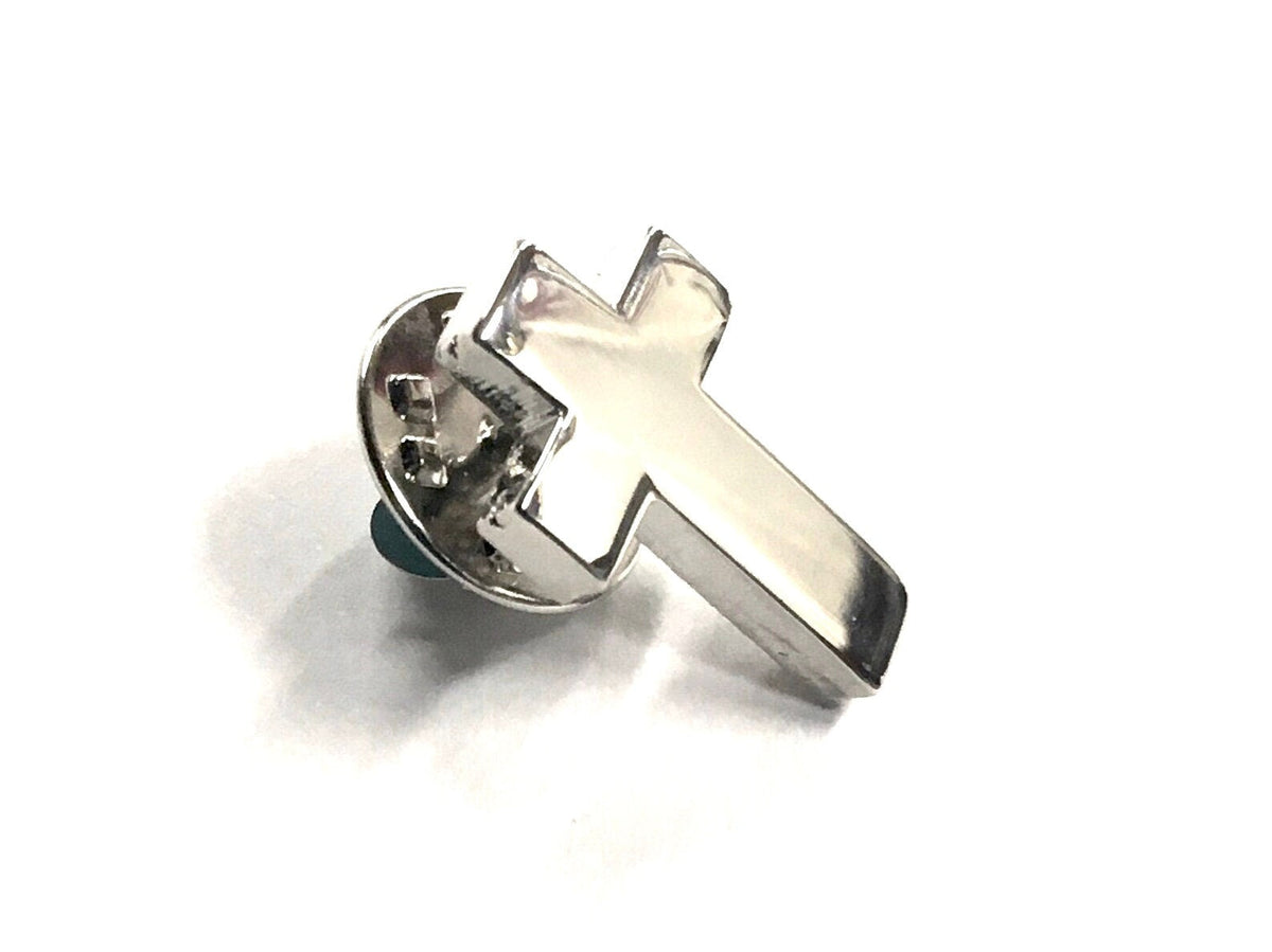 Silver cross lapel pin sweater gold brooch pin hat pin shirt pin tie pin for men man boys women girls catholic crucifix christ jewelry