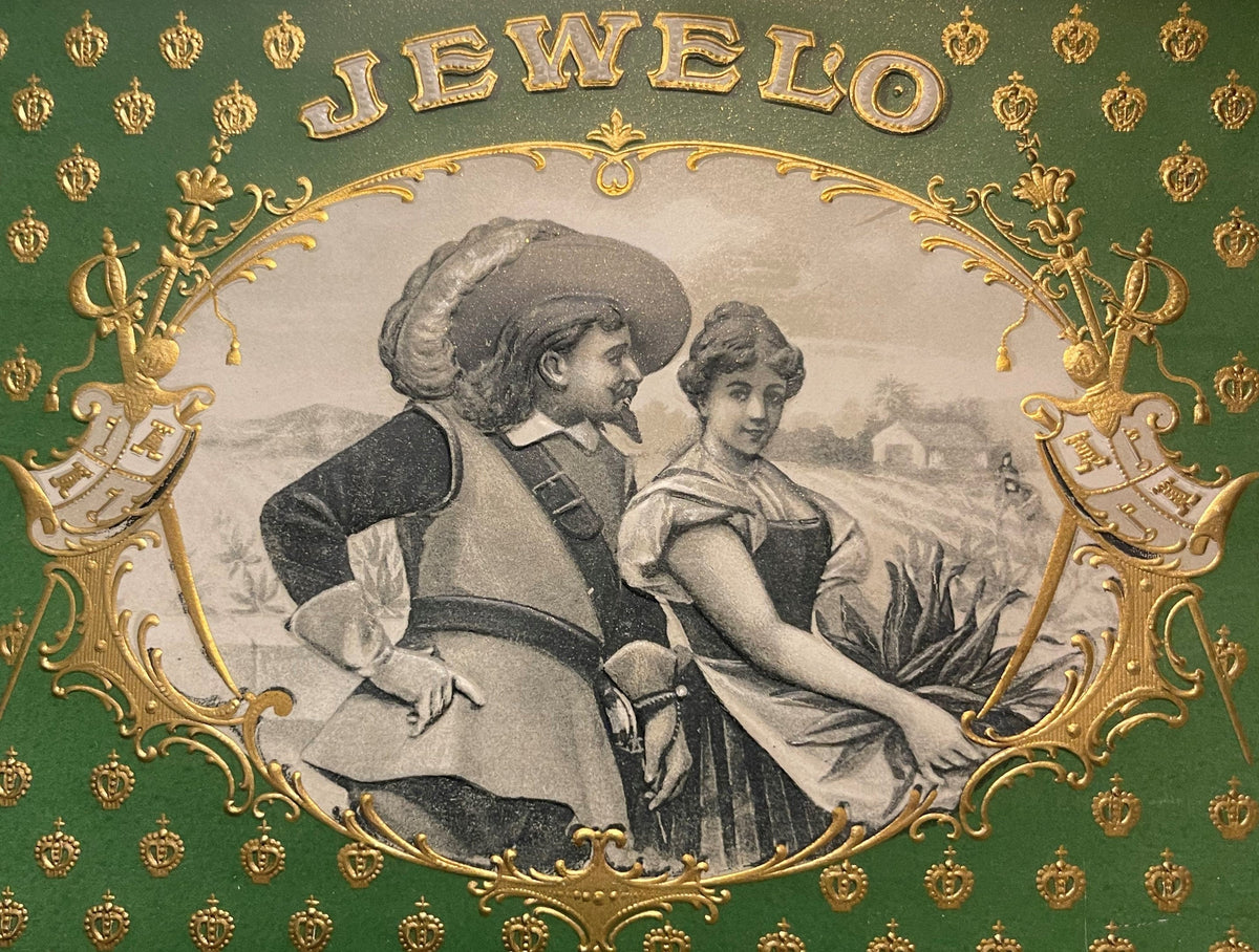 Antique Vintage 1900s - 1920s Jewelo Gold Embossed Cigar Label 🚬 Swashbuckler