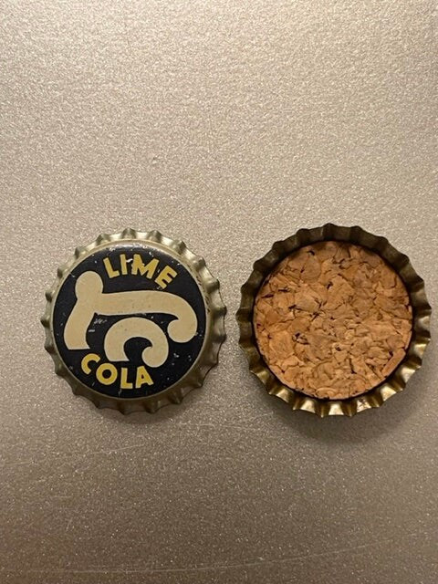 Vintage Lime Cola Bottle Cap from 1940s Montgomery