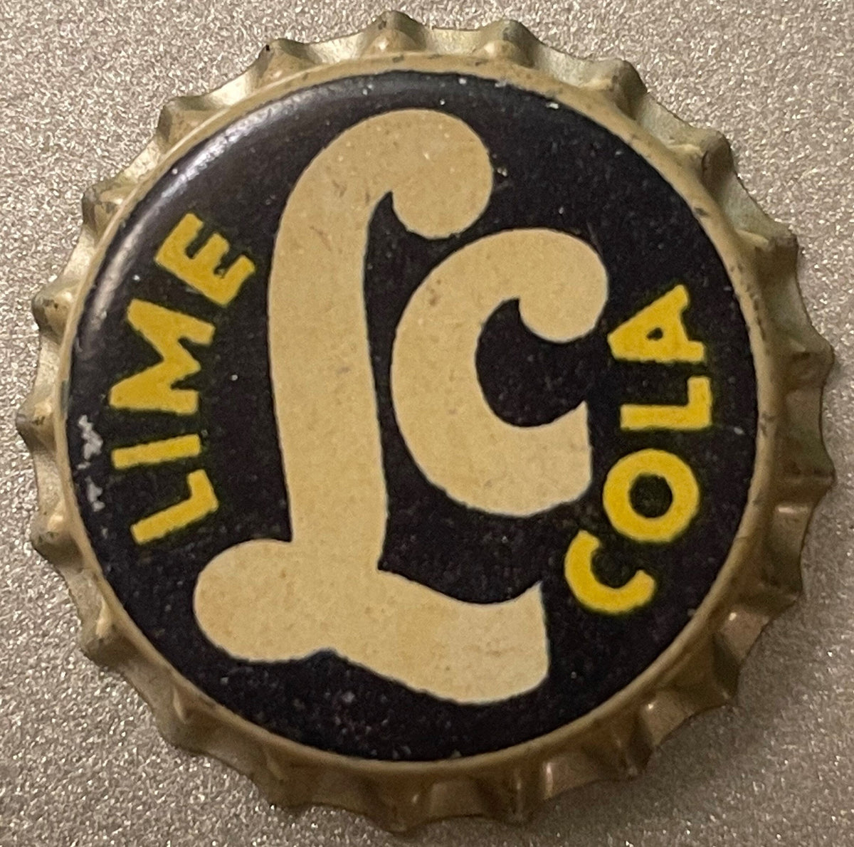 Vintage Lime Cola Bottle Cap from 1940s Montgomery