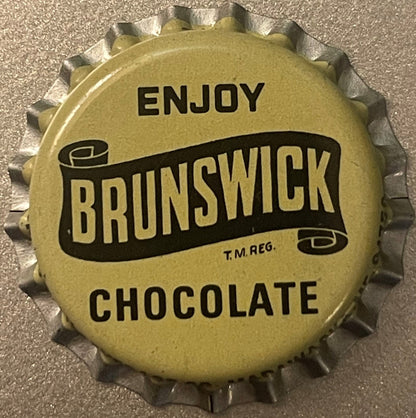 Vintage NOS 1960s Brunswick Chocolate Soda Bottle Cap 🍫 Madawaska, Maine