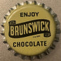 Vintage NOS 1960s Brunswick Chocolate Soda Bottle Cap 🍫 Madawaska, Maine