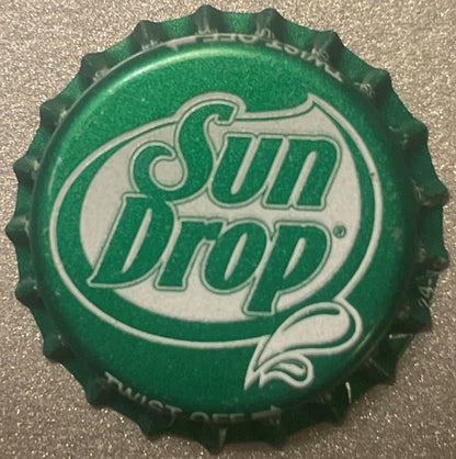 Vintage Sun Drop Bottle Cap 🍋 NOS West Jefferson NC Twist-Off Crown Soda Advertising, Dale Earnhardt NASCAR Era