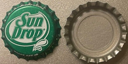 Vintage Sun Drop Bottle Cap 🍋 NOS West Jefferson NC Twist-Off Crown Soda Advertising, Dale Earnhardt NASCAR Era