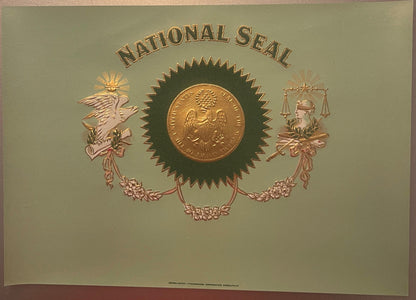 Antique 1910s National Seal Embossed Cigar Label – Supreme Court Gold ⚖️