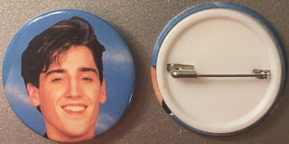 Vintage New Kids on the Block Pin 📌 Jonathan Knight, Boston, MA 1980s NKOTB Blue