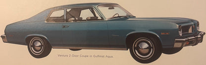 Vintage 1974 Pontiac Ventura Dealer Brochure 🚗 Last Classic GTO Year, Pontiac MI Print