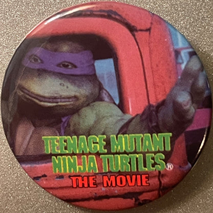 Vintage 1990 Teenage Mutant Ninja Turtles Donatello Movie Pin 🐢 — TMNT The Movie Pinback Button