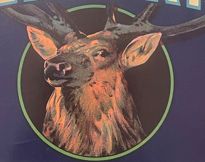 Vintage Valley King Brand Vegetables Crate Label 🦌 — 1940s San Francisco, Elk Stag & Ripe Tomato Graphics