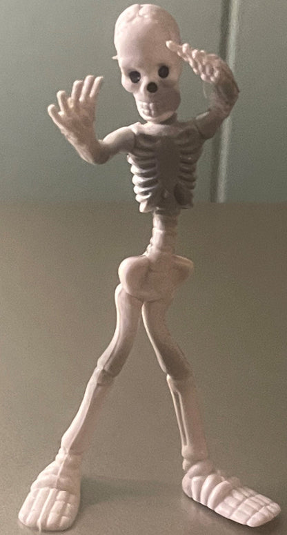 Vintage Bendable Skeleton Figure 🦴 NOS Poseable Halloween Toy, 1980s-1990s Ornament
