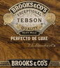 Antique 1900s - 1920s Tebson Embossed Cigar Label Woodgrain 🚬 Brooks & Co's, Red Lion, PA