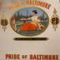 Antique Pride of Baltimore 🏛️ Geo. Schafer Cigar Co. Embossed Gold Foil Lithograph Label 1900s–1920s