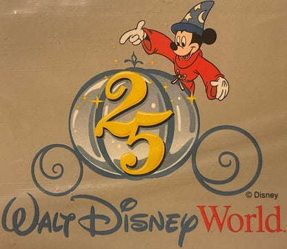 Vintage Walt Disney World 🎩 25th Anniversary Sorcerer Mickey NOS Luggage Label – Lake Buena Vista FL