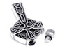 Irish celtic knot memorial urn cross silver necklace pet cremation waterproof stainless steel urn for ashes remains men man woman jewellery