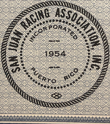 Vintage 1960s San Juan Racing Association Stock Certificate Coca Cola of New York 1978 Bid El Comandante Puerto Rico 📜