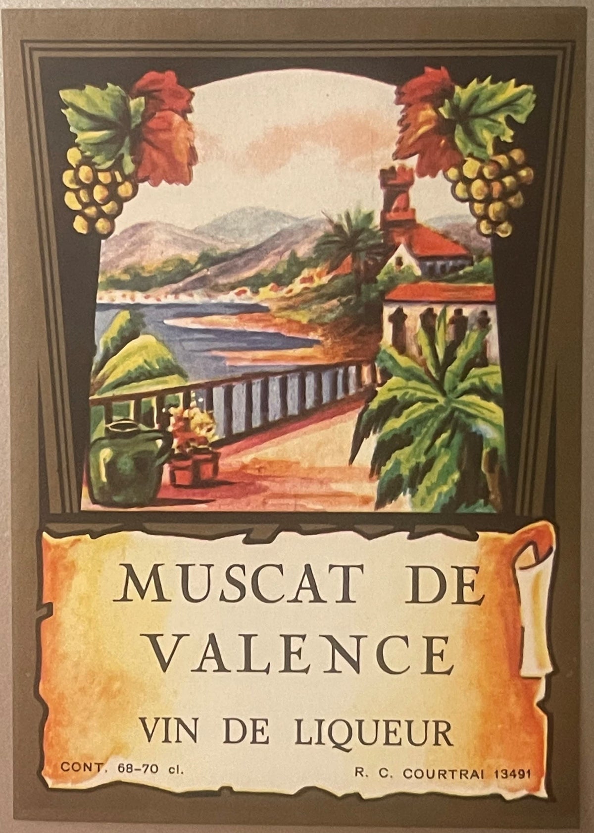 1930s Muscat De Valence Wine Label: Antique Dutch Liquor Advertising 🍺