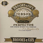 Antique Brooks & Co's Tebson Perfectos Cigar Label 🏷️ Red Lion PA Gold Embossed Lithograph Art