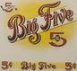 Antique Vintage 1900s - 1920s Big Five Gold Embossed Cigar Label 🚬