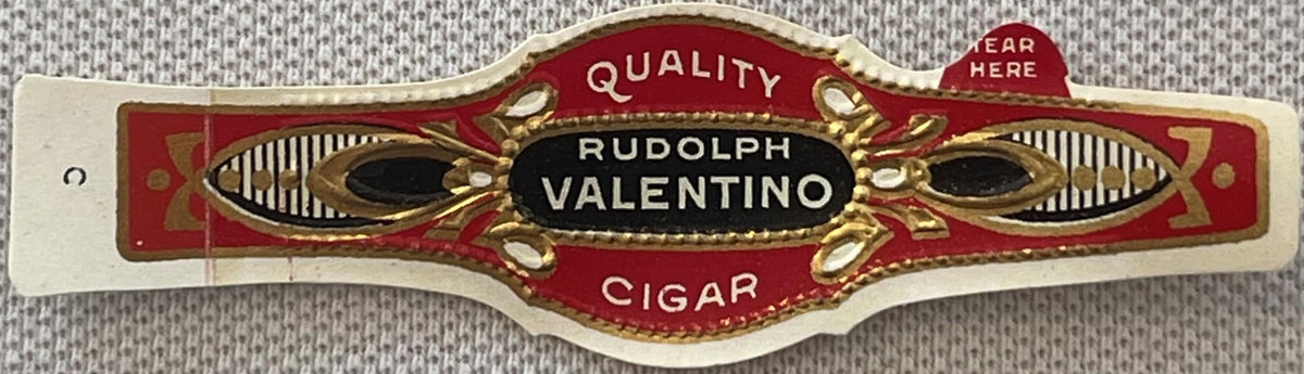 Antique Rudolph Valentino Cigar Band Quality Cigar Label 1900s - 1920s New Old Stock Collectible Silent Film Era Tobacco 🚬