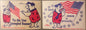 Vintage 1975 Fred Flintstone Barney Rubble Bicentennial Stickers 🧱 Patriotic NOS