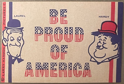 Vintage 1975 Laurel and Hardy Bicentennial Stickers 🎬 Patriotic Larry Harmon