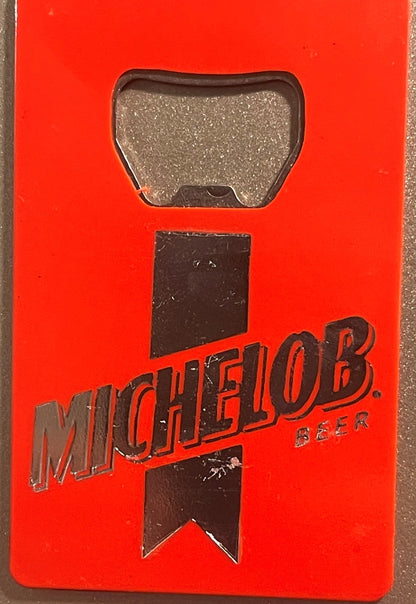Vintage Michelob Beer Bottle Opener 🍺 Flat Wallet-Style, Attributed 1990s