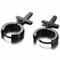 Mens Dangle Cross Earrings Lever Back Hipster Club Dance Punk Earrings Waterproof Dangle Black Silver Gold Cross of Jesus Korean Jewelry