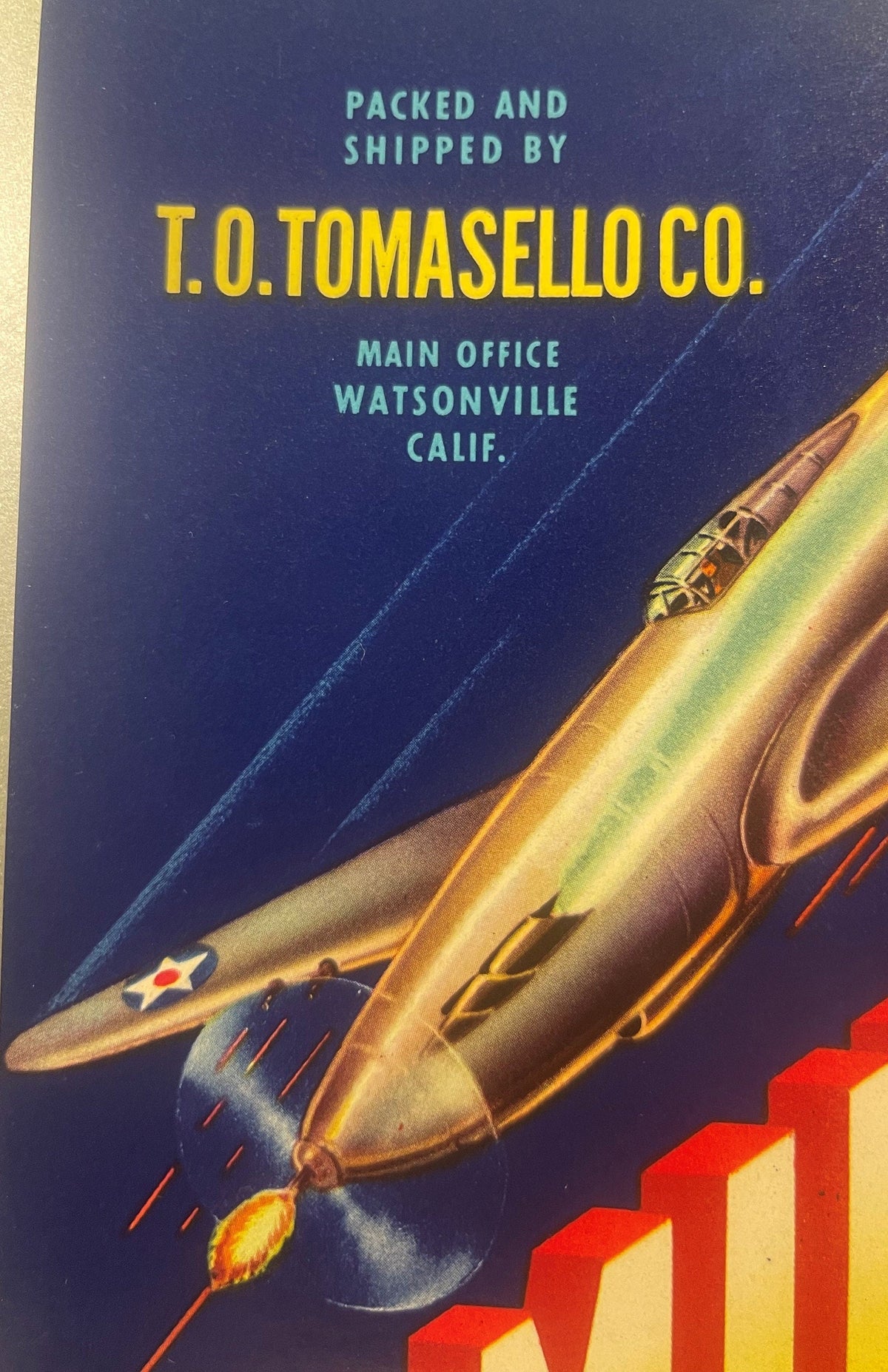 Vintage Dominator Crate Labels Two Label NOS Set T.O. Tomasello Watsonville California 1940s 🍎